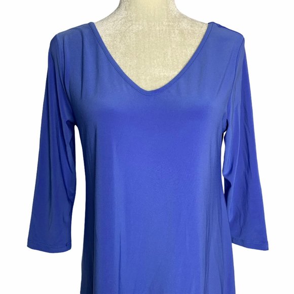 Kristin Crenshaw Handkerchief Hem Tunic Top 20PE - Picture 2 of 6